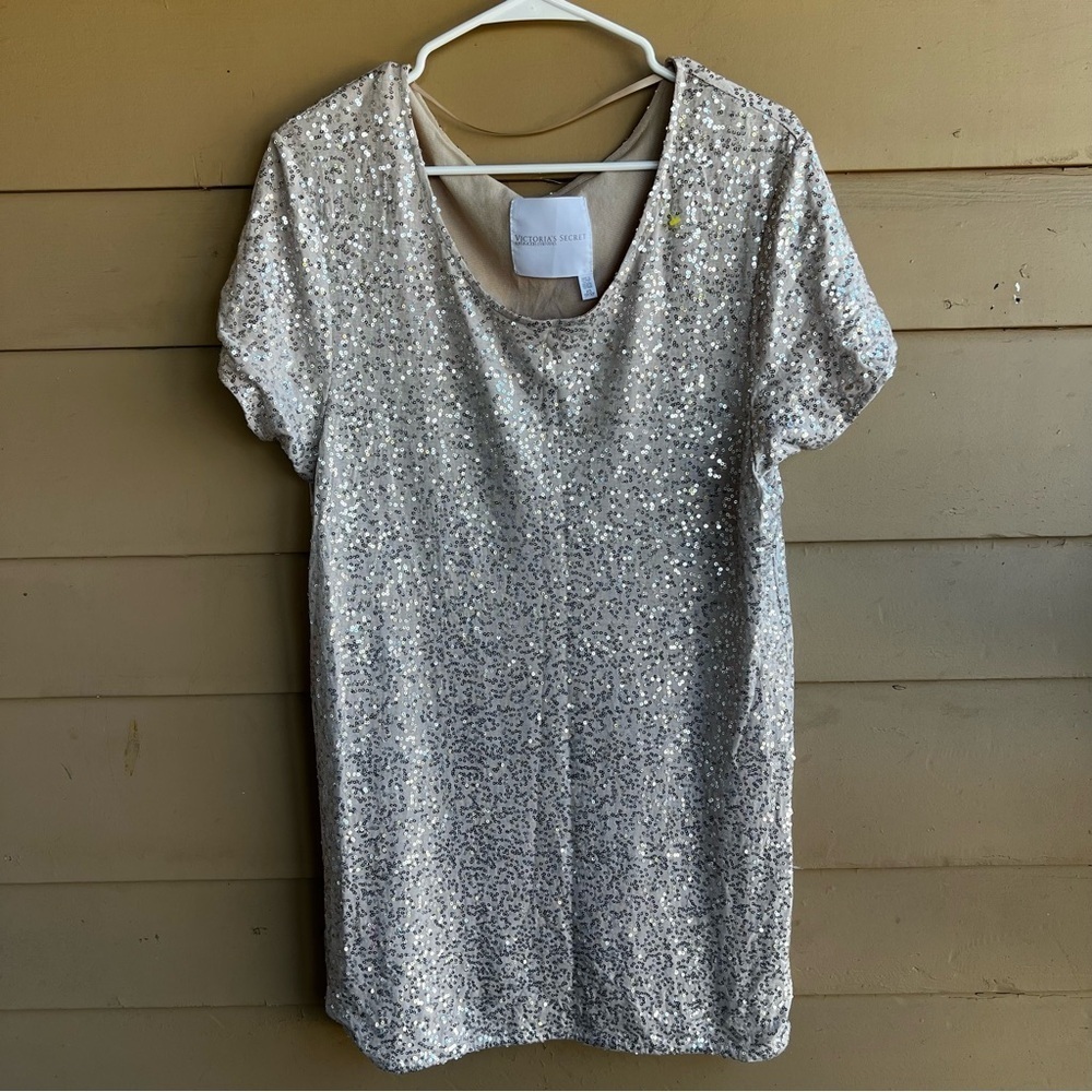 Victoria's Secret Supermodel Essentials Sequin Oversized Mini Dress - Size XS